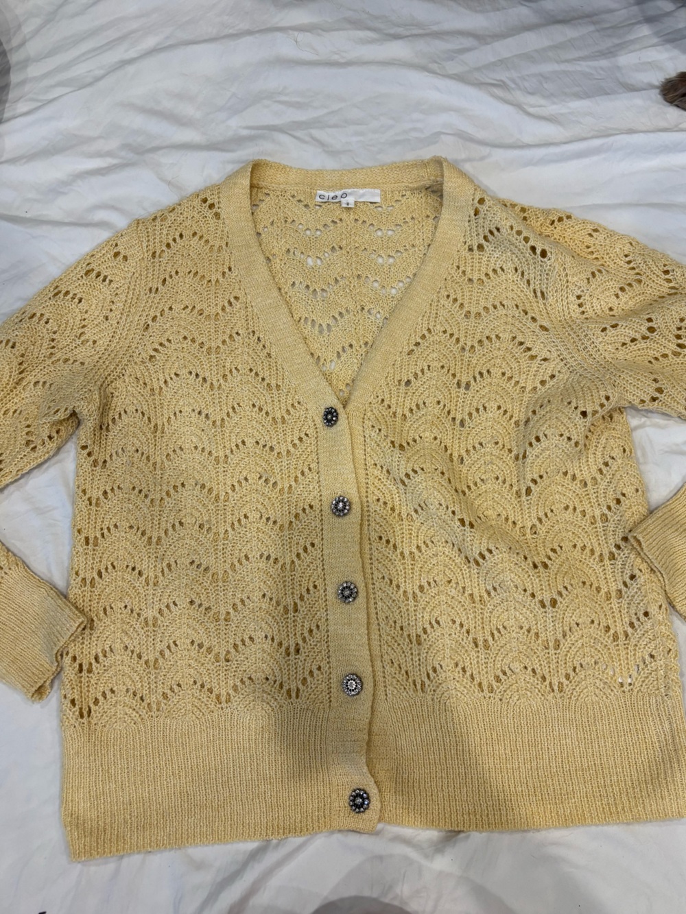 Cleo Yellow Buttermom Cardigan